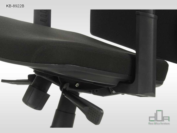 Scaun rotativ de birou, pivotant KB-8922B Negru detalii constructive #AboutOfficeFurniture