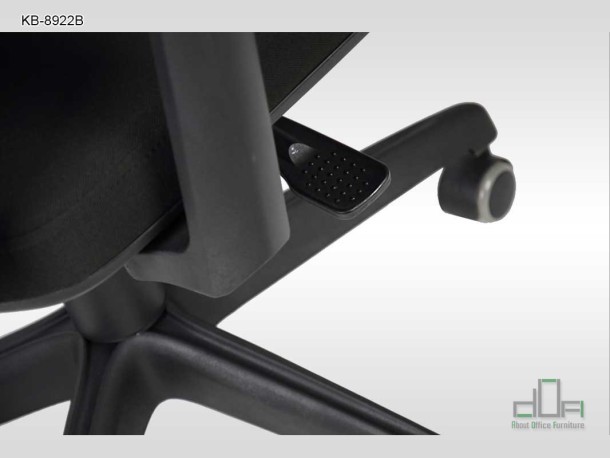 Scaun rotativ de birou, pivotant KB-8922B Negru detalii constructive #AboutOfficeFurniture