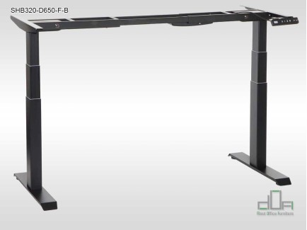 Cadru metalic birou reglabil pe înălțime electric, 2 motoare SHB320-D650-F/B #AboutOfficeFurniture