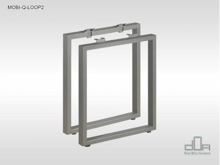 Birou operational MOBI-Q-LOOP2 picioare metalice 1200x600mm #AboutOfficeFurniture
