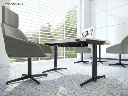 Birou operational STOCKOLM-1 picioare metalice 1200x600mm #AboutOfficeFurniture