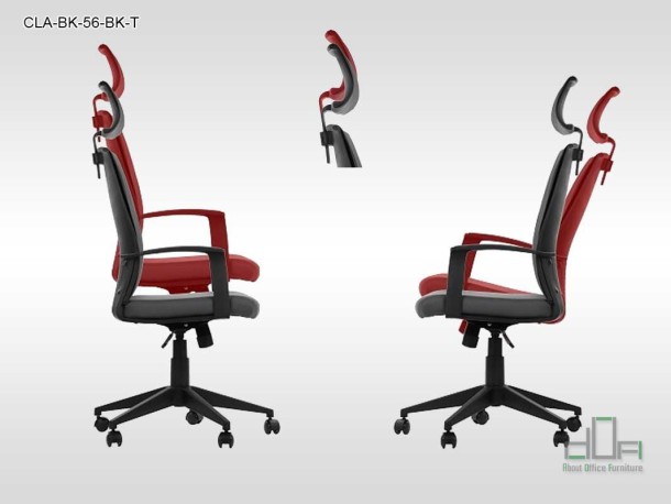 Scaun de birou rotativ, ergonomic, pivotant CLAYTON CLA-BK-56-BK-T #AboutOfficeFurniture