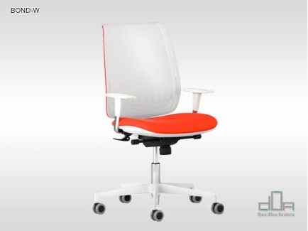 Scaun ergonomic de birou BOND WHITE #AboutOfficeFurniture