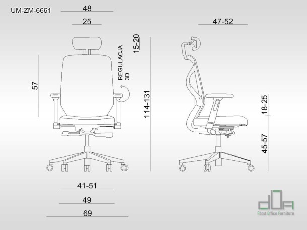 Scaun ergonomic HERO UM-ZM-6661 #AboutOfficeFurniture