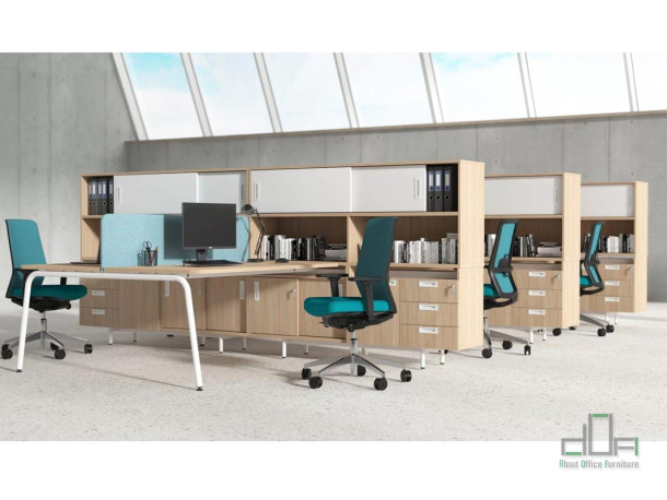Birou individual si statie lucru ROUND #AboutOfficeFurniture